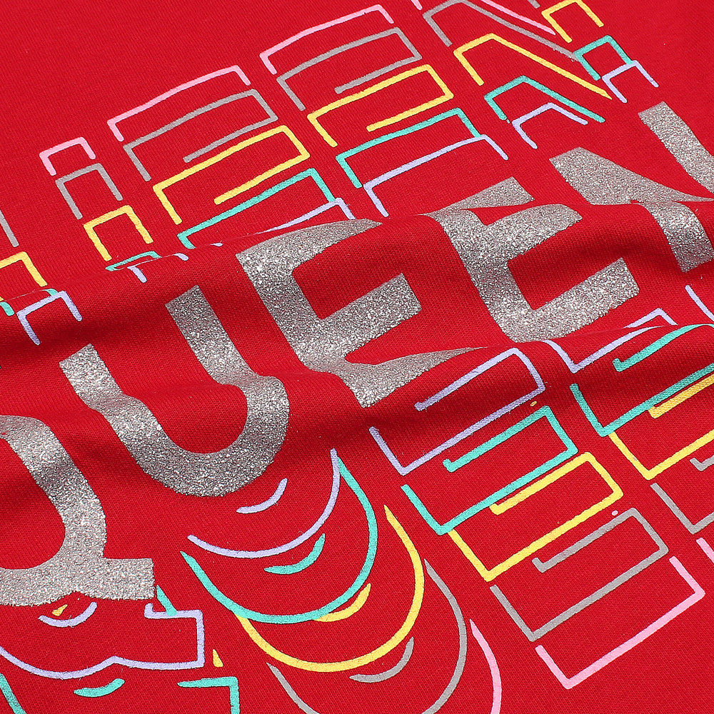 Zochee Queen Printed Girls T-shirt-KTST-2209-Red