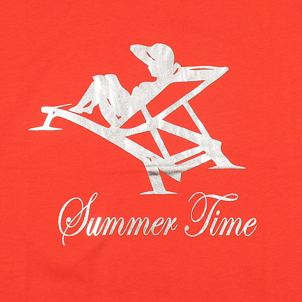 Summer Time Printed Tees For Her-LTST-0011-Orange - FactoryX.pk