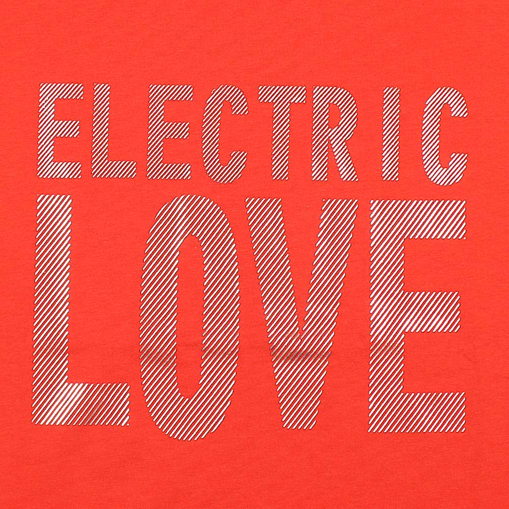 Electric Love Printed Tees For Her --LTST-0012-Orange - FactoryX.pk