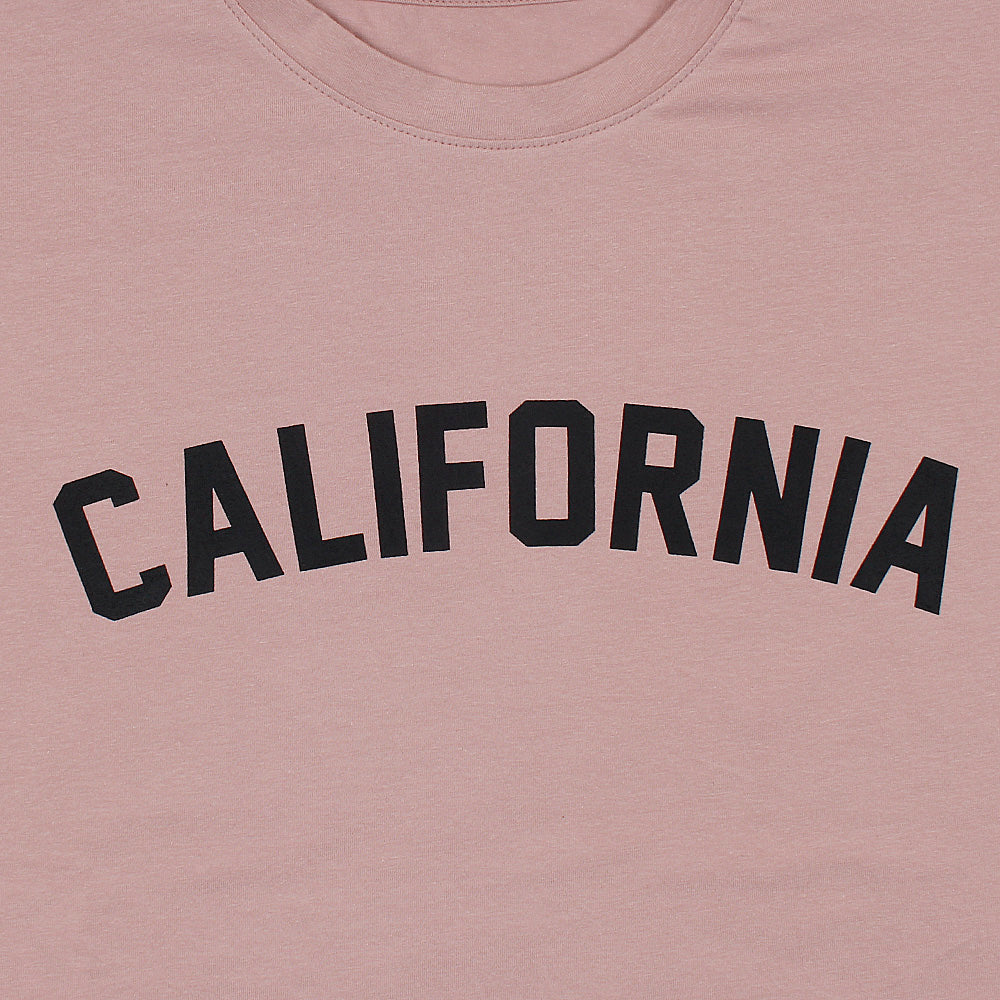 Ladies One Size California printed Tee-LTST-2063-Dusty Pink