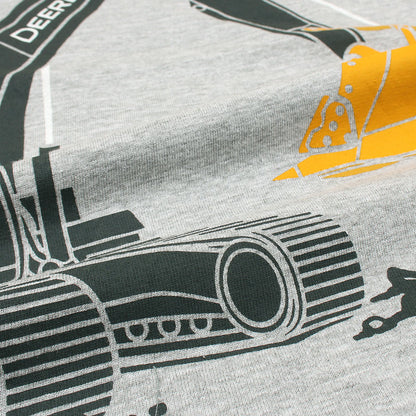 John Deere Excavator Printed Boys T-shirt-KTST-2164-Grey