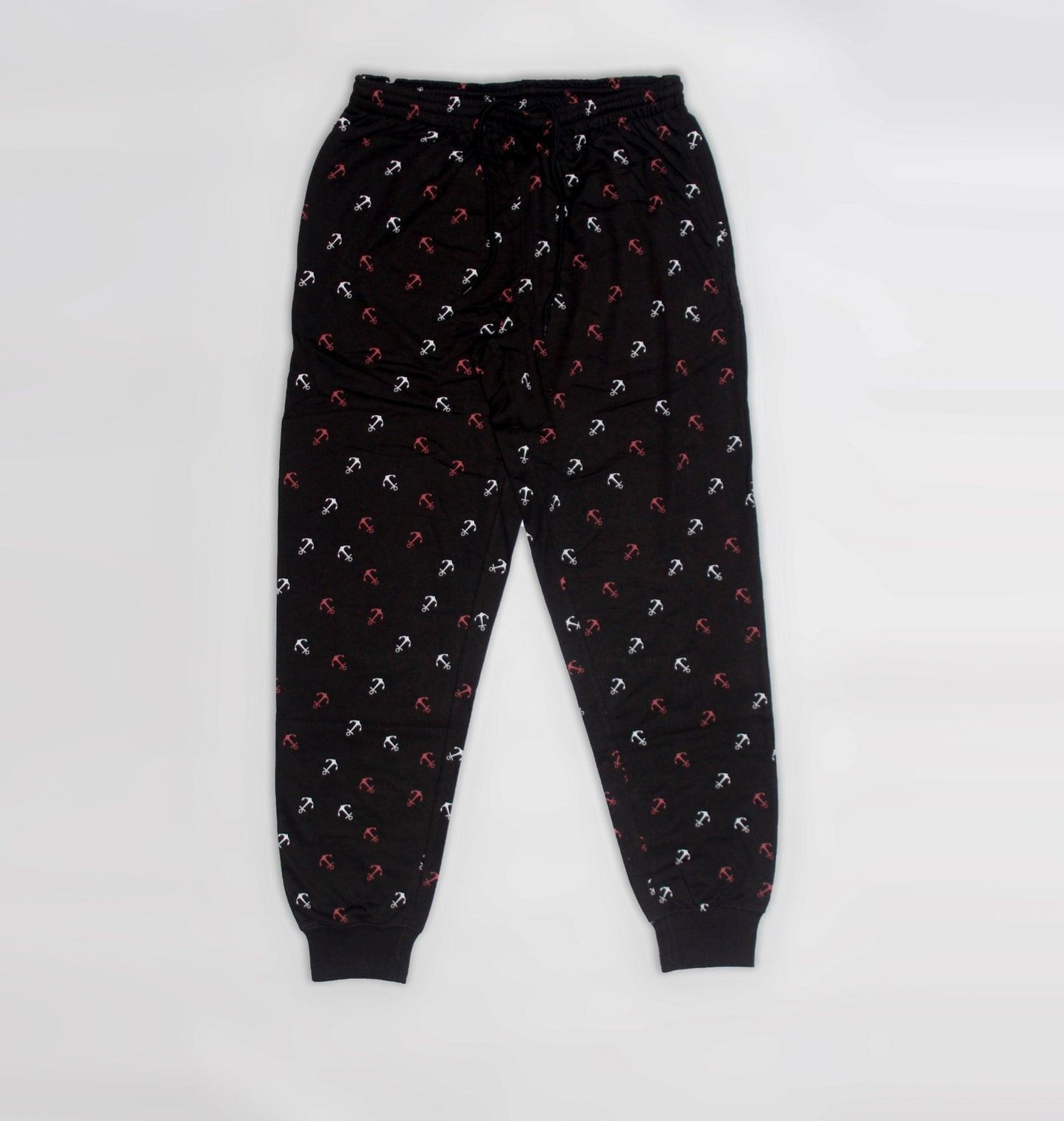 Anchor Printed Trouser-MTRS-0067-Black