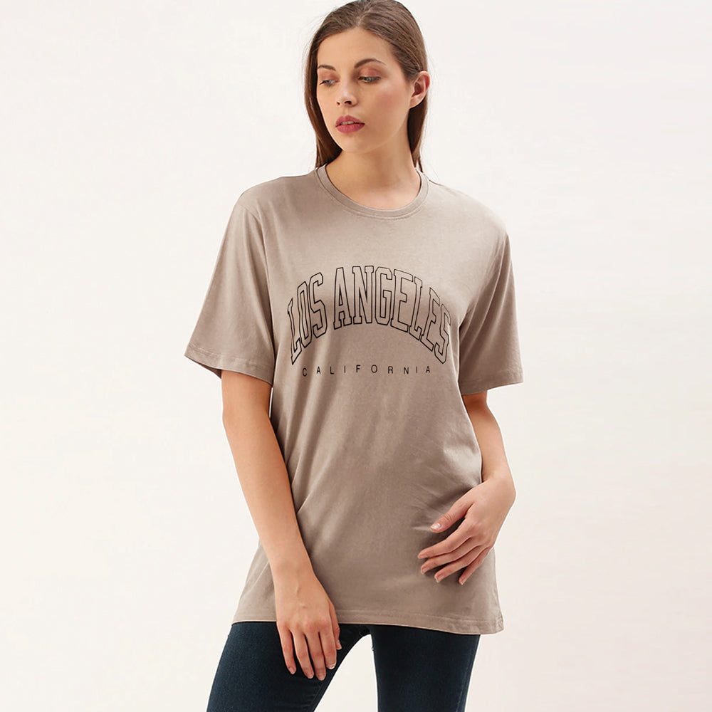 Ladypolitan One size Los Angles printed Long T-shirt