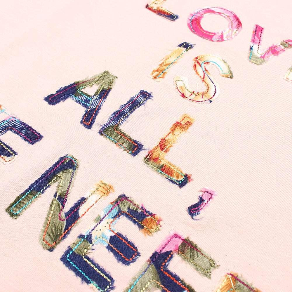 Love is All Printed Tees For Her-LTST-0006-Pink - FactoryX.pk