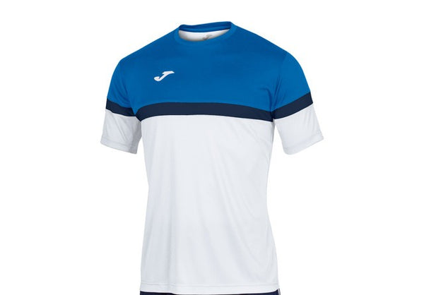 Joma Danubio Polyester T-shirt For Boys-KTST-2190White Blue