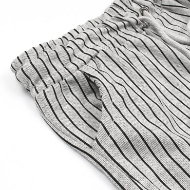 C&A Grey Black  Strips Short-KSHR-2092