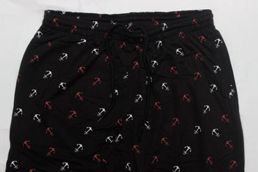 Anchor Printed Trouser-MTRS-0067-Black