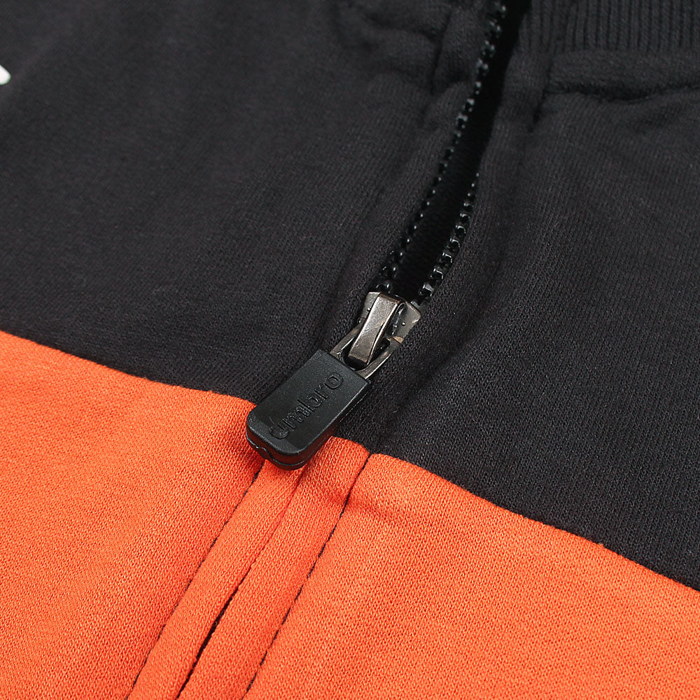 Umbro Full-Zipper Jacket-MZJKT-0058-Black Orange - FactoryX.pk