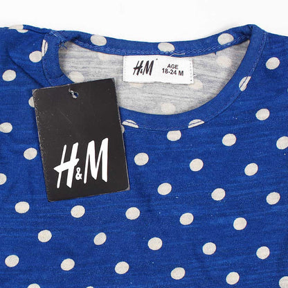 H&m Polka Dot Frock-KFRK-0138-Royal - FactoryX.pk