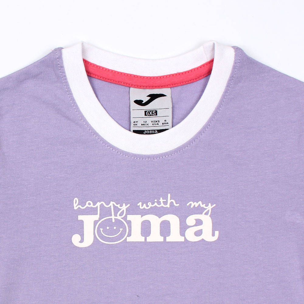 Joma Logo Long T-shirt for Girls-KTST-2182-Purple