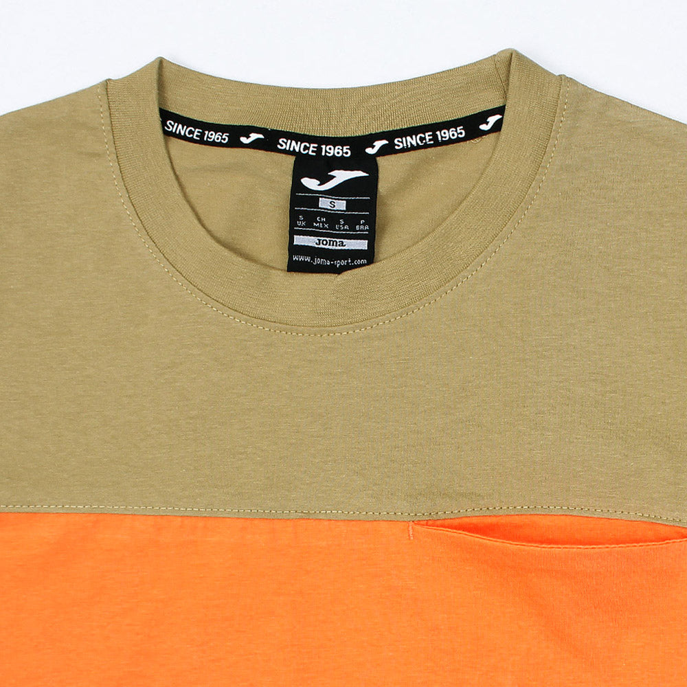 Joma Front Pocket T-shirt For Men-MTST-2176-Orange Olive