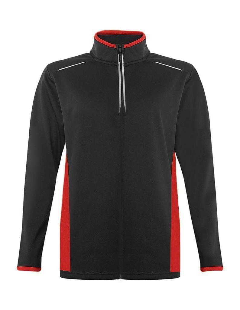 Banner Full-Zip Jacket For Men-MZJKT-0064-Black Red