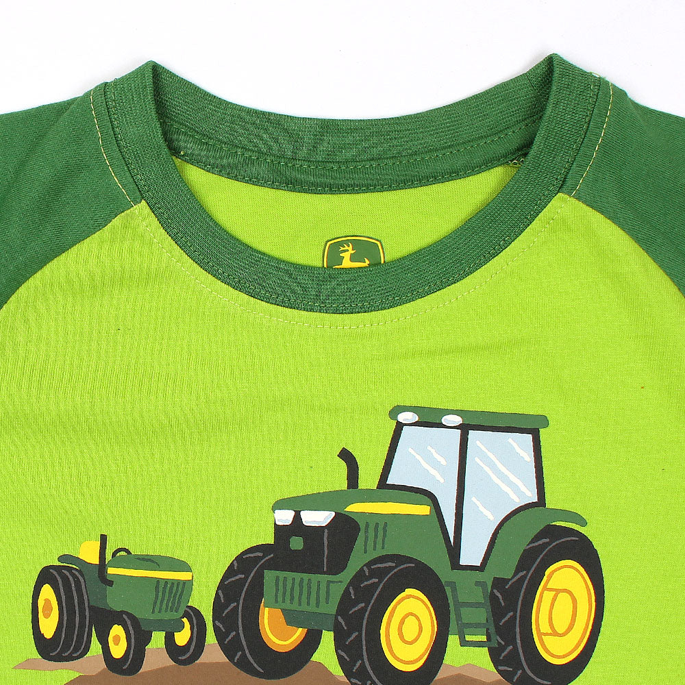 John Deere Grandpa's lil Buddy Printed Boys T-shirt-KTST-2165-Lime Emerald