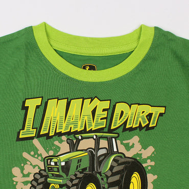 John Deere I Make Dirt Printed Boys T-shirt-KTST-2169-Green