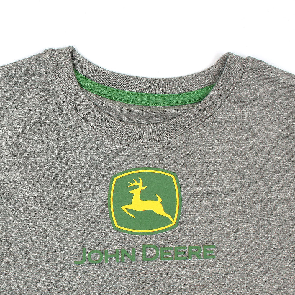 John Deere 9RX Tractor Printed Boys T-shirt-KTST-2170-grey