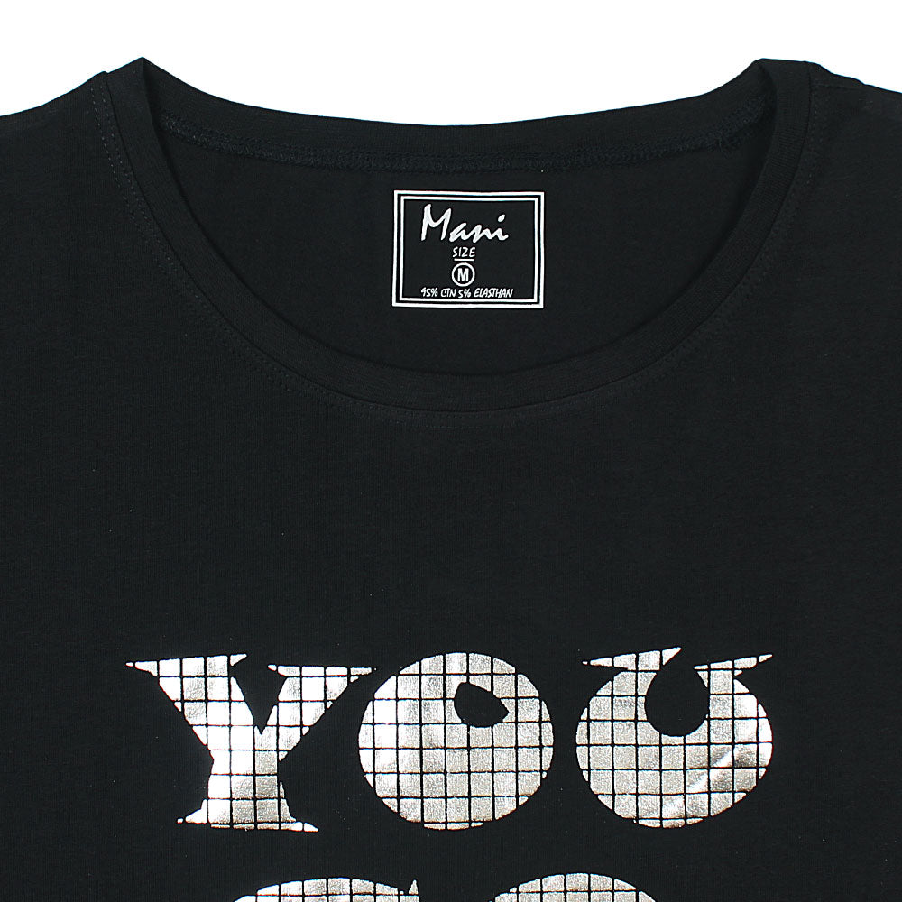 You Go Girl Tees For Her-LTST-0010-Black - FactoryX.pk