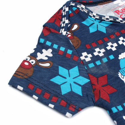 snowman  Printed Romper For kids.-KRMR-0121-Dark Navy - FactoryX.pk