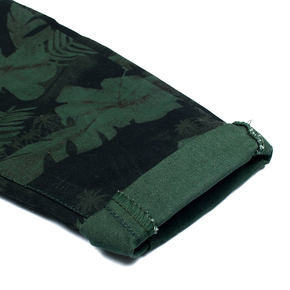 green leaf Printed Romper-KRMR-0124-Black - FactoryX.pk