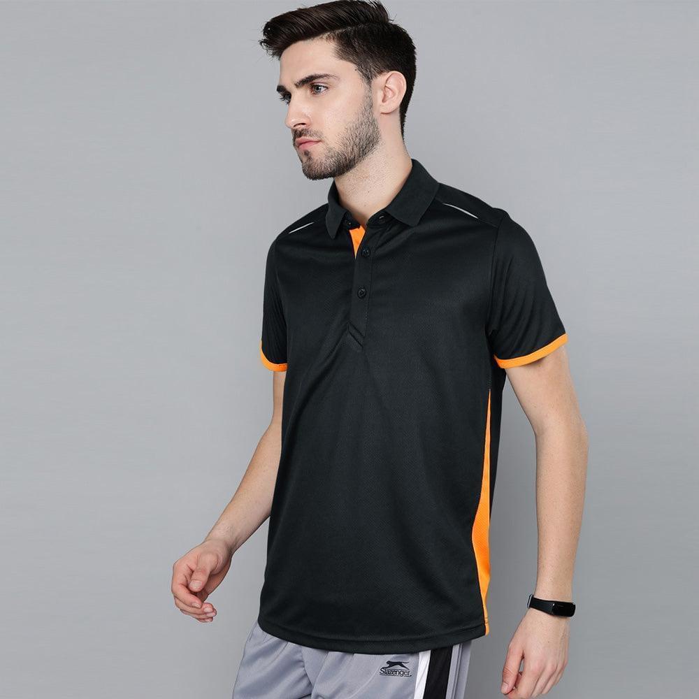 Banner Polos for Men-MPLO-0054-Black Gold