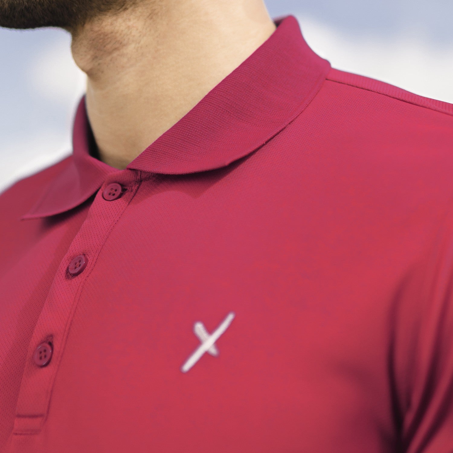 Cflex Activewear half sleeve Polo shirt-MPLO-2001-Red - FactoryX.pk