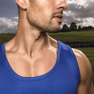 Cflex Activewear Sando For Men-MSNDO-2004-Royal Blue - FactoryX.pk