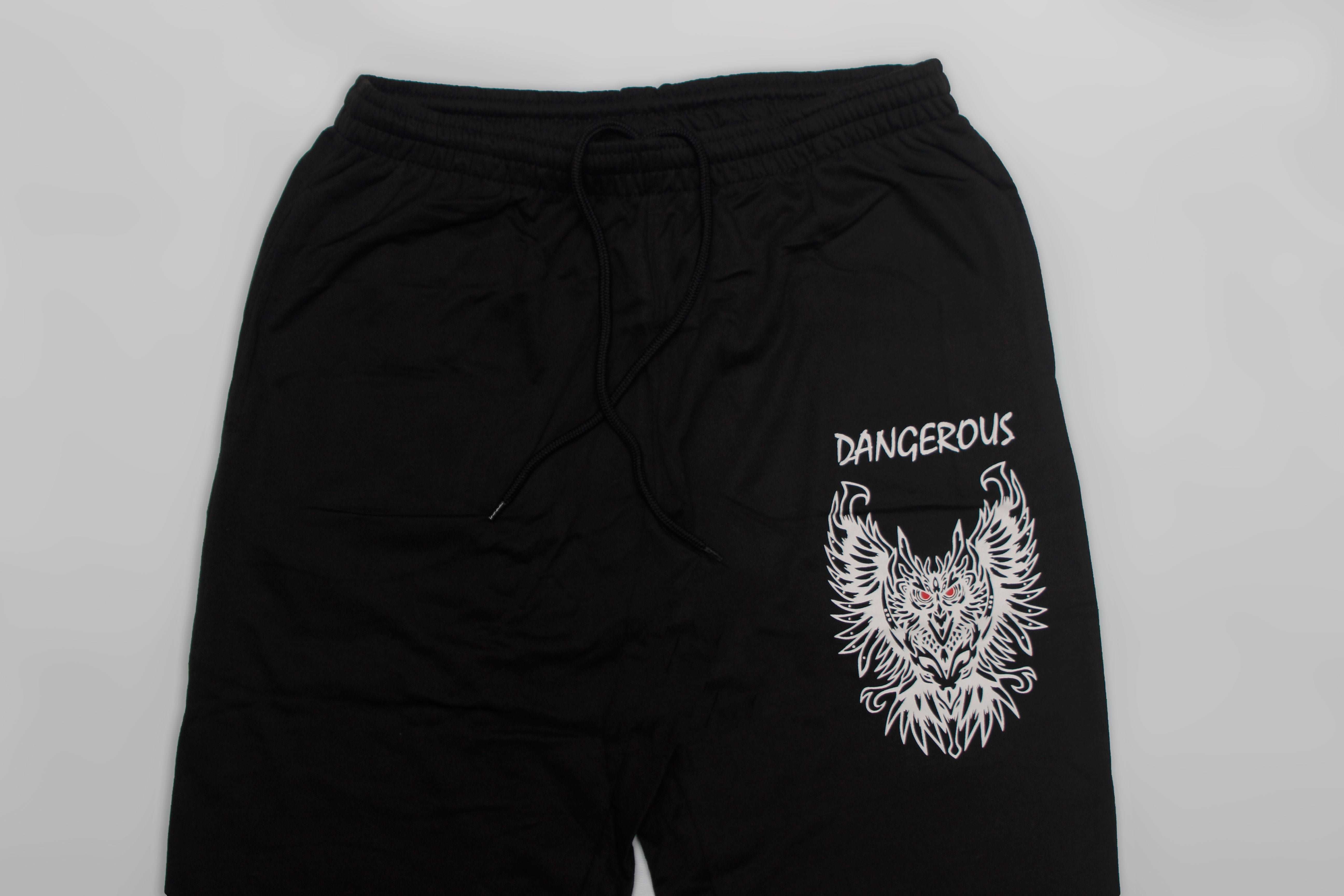 Dangerous Cuffed Trousers-MTRS-0069-Black - FactoryX.pk