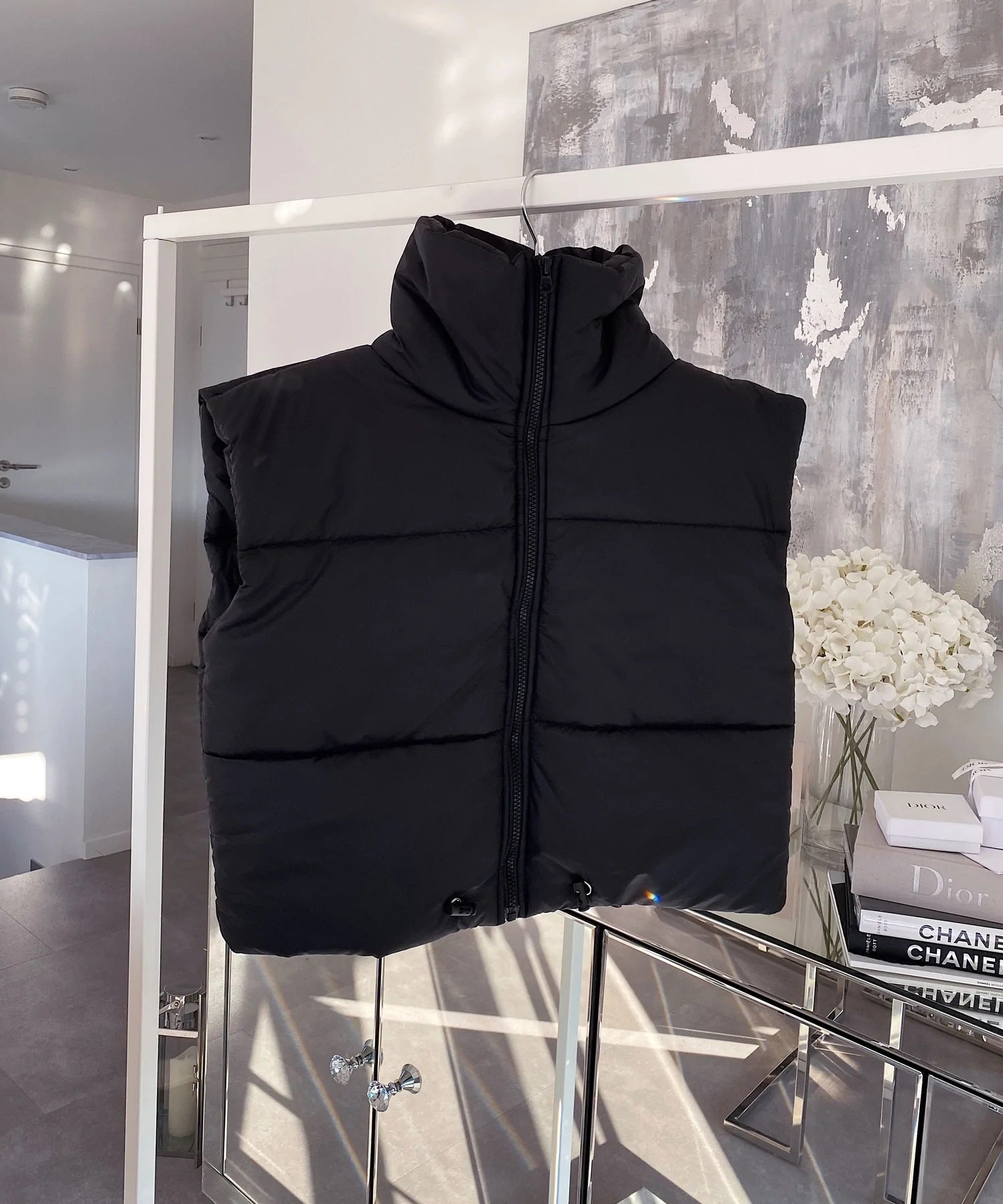 Gilet Sleevless Jacket Full Zip For Women-Fp780 LJKT-2035-Black
