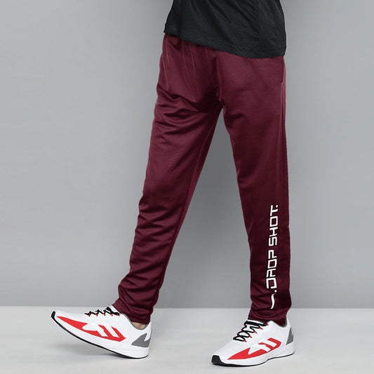 Dropshot Bottom print Trouser-MTRS-0075-Burgundy - FactoryX.pk