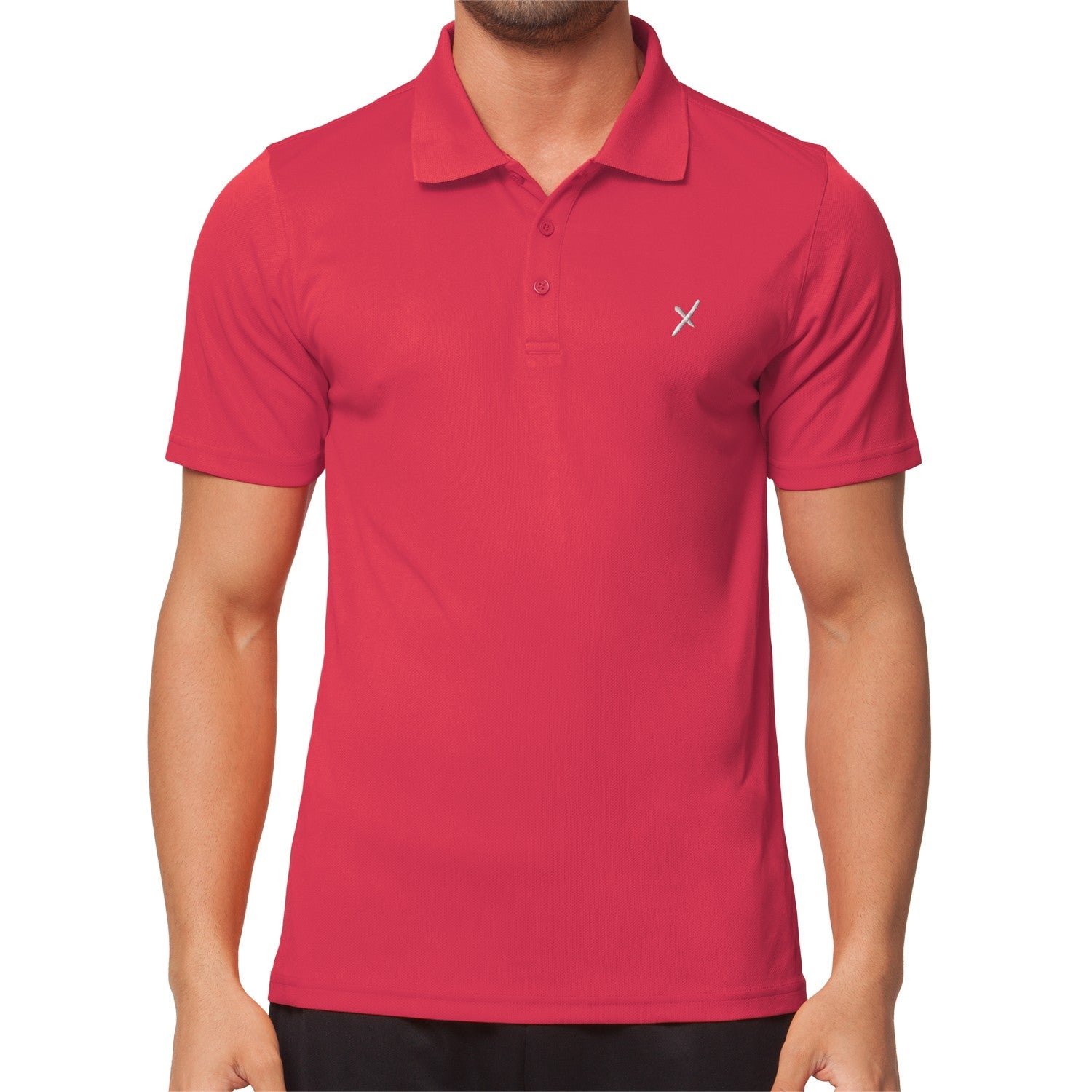 Cflex Activewear half sleeve Polo shirt-MPLO-2001-Red - FactoryX.pk