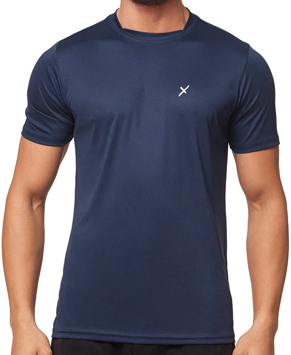 Cflex Active Wear T-Shirt For Men-MTST-0038-Navy - FactoryX.pk