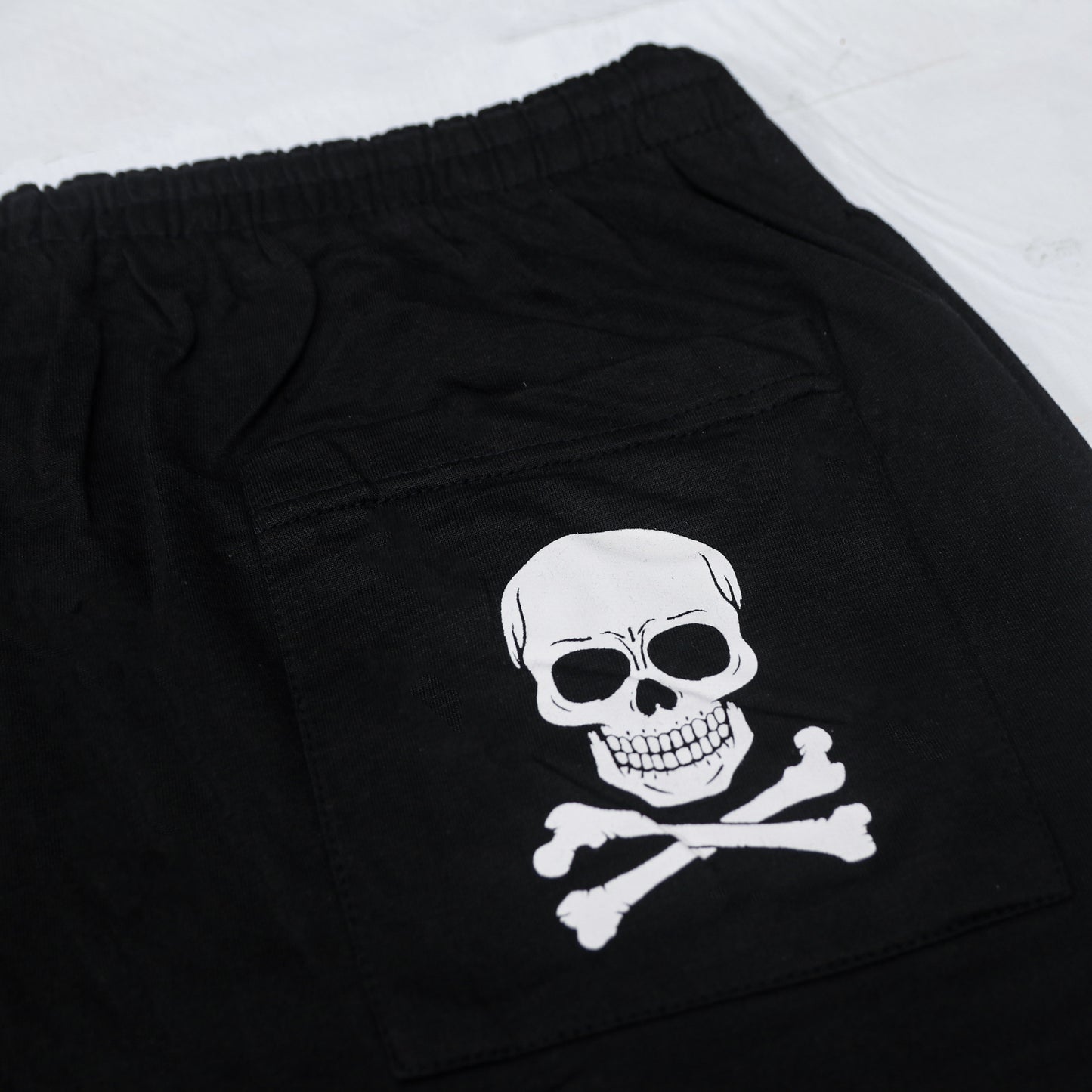 SKULL Cuffed Trouser-MTRS-0075-Black - FactoryX.pk