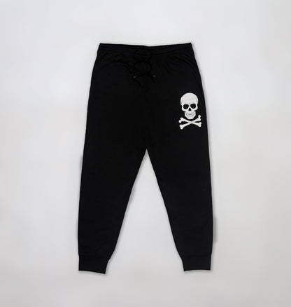 SKULL Cuffed Trouser-MTRS-0075-Black - FactoryX.pk