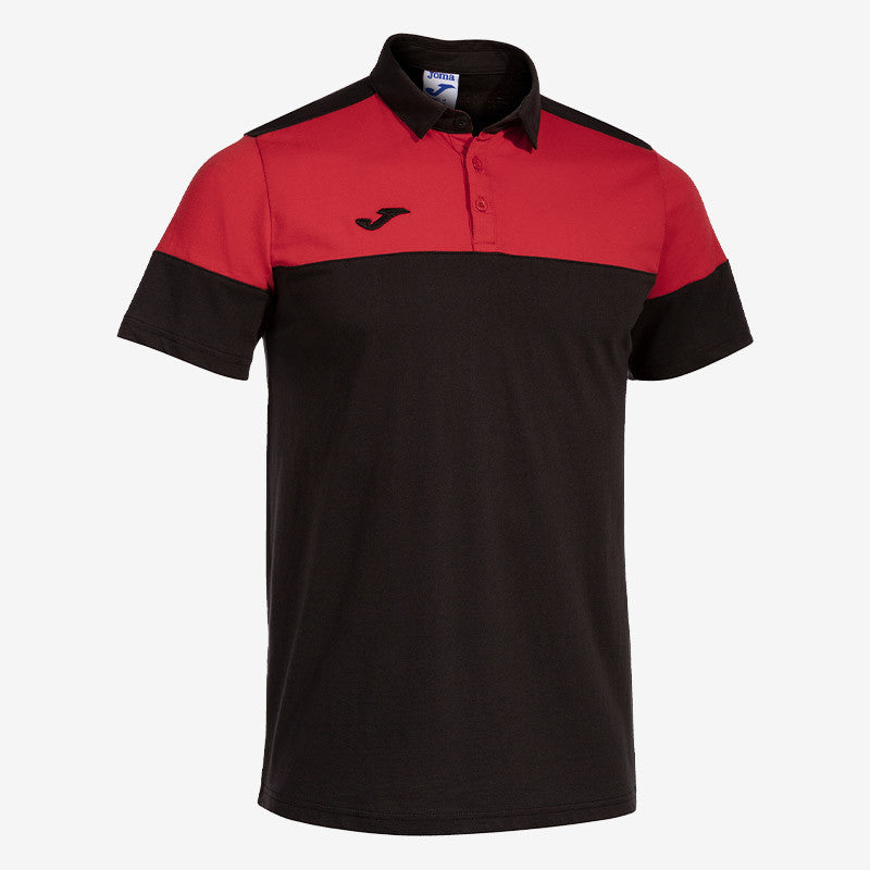 Joma Confort II Polo For kids-kplo-2213-Black Red