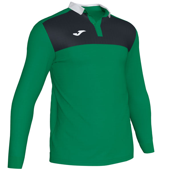 joma Full Sleeve Polo Shirt-MPLO-0055-Green Black - FactoryX.pk