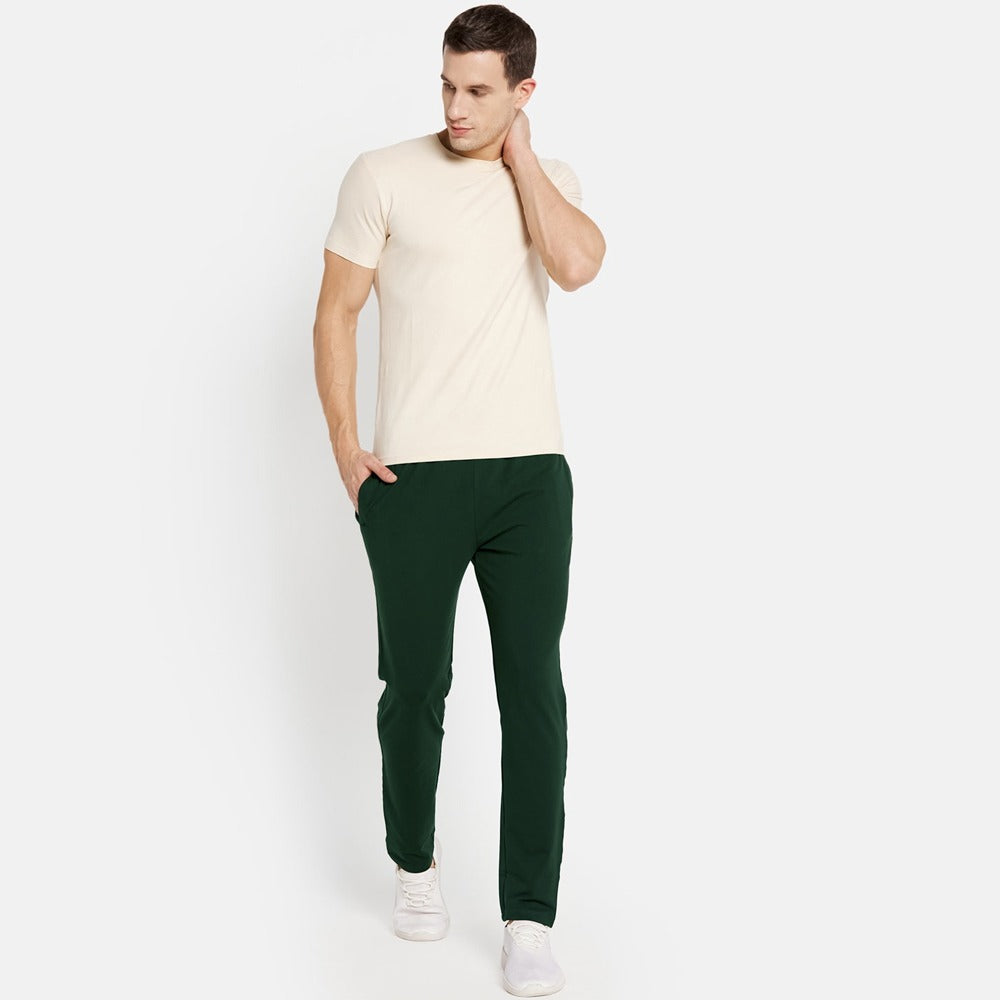 Plain Terry Trouser-MTRS-0070-Bottle Green - FactoryX.pk