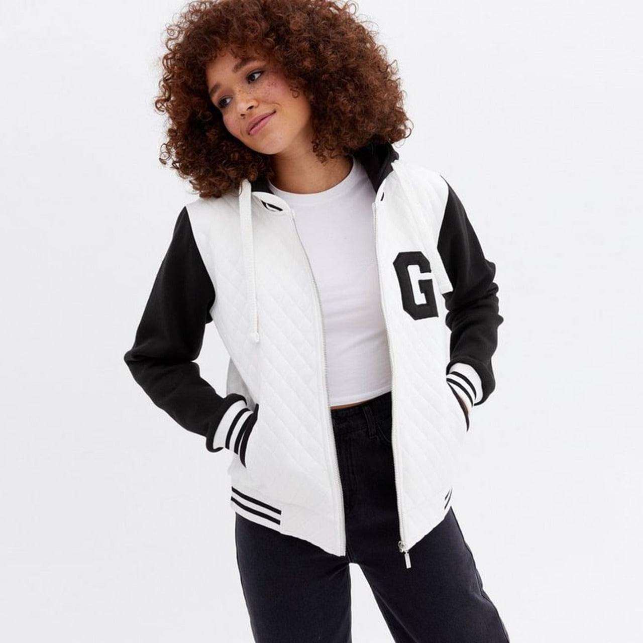 2050 Quilted Varsity Bomber Jacket for women
