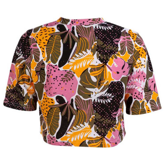 Joma Floral Print Crop Top LTST-0165-Pink Gold - FactoryX.pk