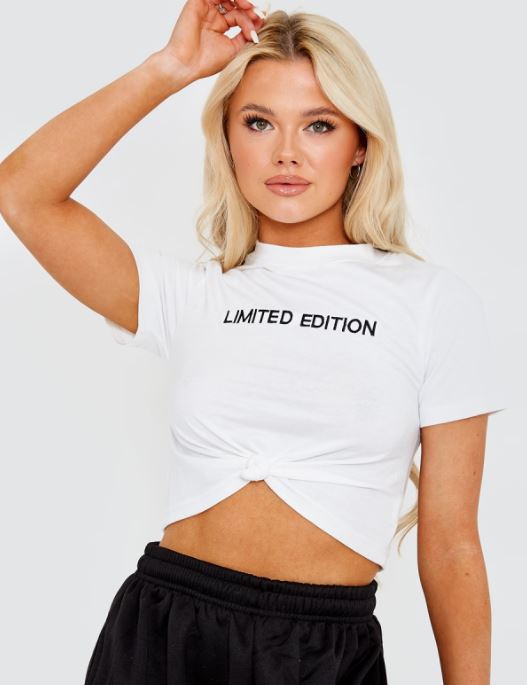 Limited Edition Crop T-Shirt Isawitfirst-LCTST-181-white - FactoryX.pk